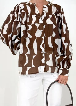 Women Gingham & Heels Blouses><noscript><img width=
