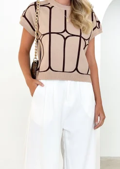 Women Gingham & Heels Knit Tops><noscript><img width=