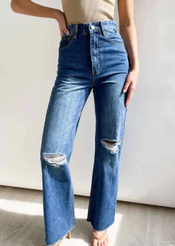 Women Gingham & Heels Jeans>Xenia High Rise Jeans