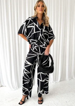 Women Gingham & Heels Sets>Zae Pants