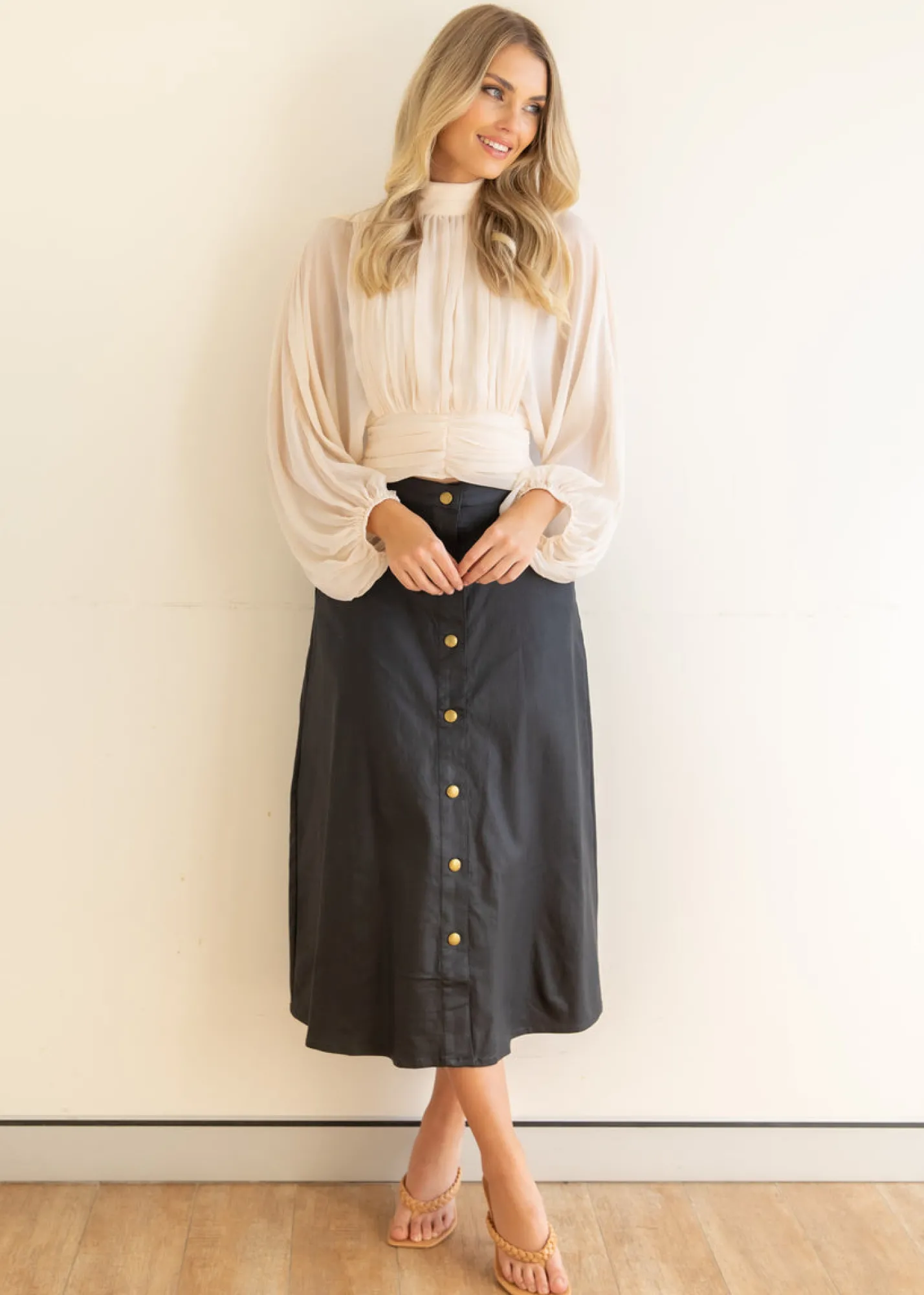 Women Gingham & Heels Skirts>Zeni Midi Skirt