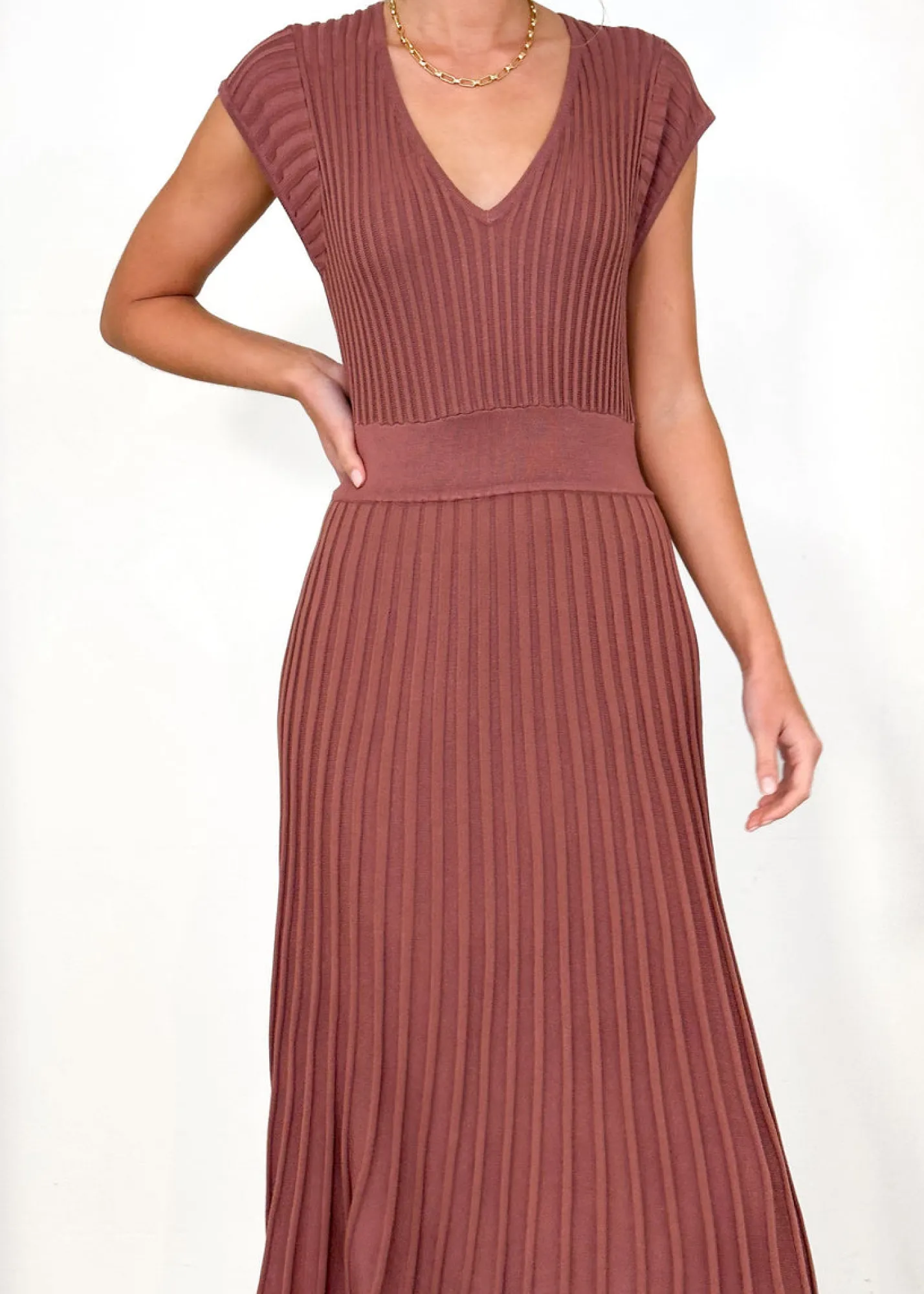 Women Gingham & Heels Knit Dresses>Zevah Knit Midi Dress