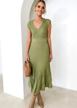 Women Gingham & Heels Knit Dresses><noscript><img width=