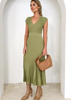 Women Gingham & Heels Knit Dresses><noscript><img width=