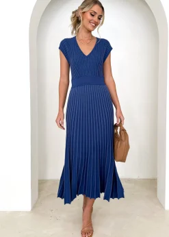 Women Gingham & Heels Knit Dresses>Zevah Knit Midi Dress
