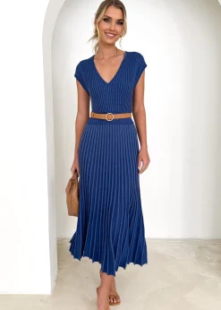 Women Gingham & Heels Knit Dresses><noscript><img width=