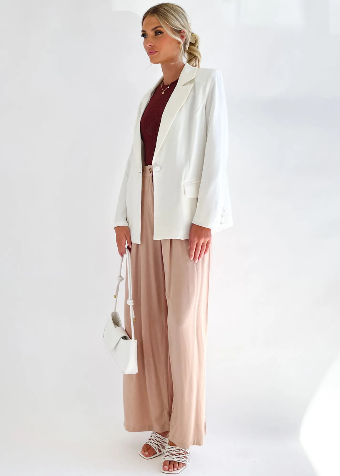 Women Gingham & Heels Sets>Zinnah Blazer
