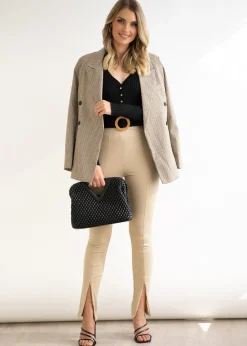 Women Gingham & Heels Pants><noscript><img width=