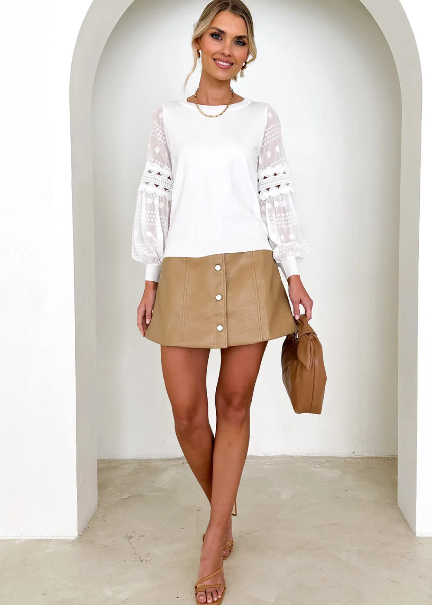 Women Gingham & Heels Knit Tops>Zoea Knit Top