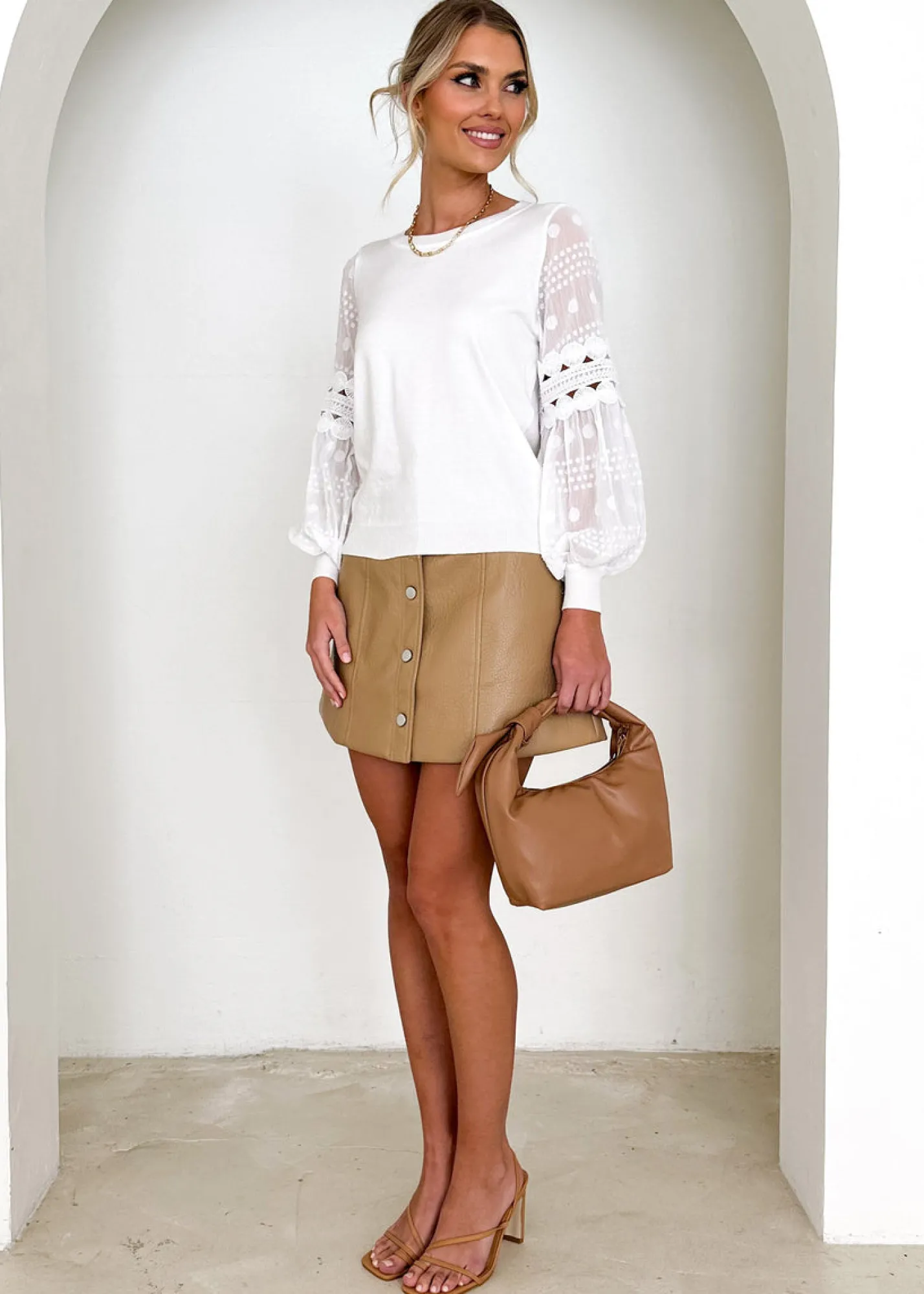 Women Gingham & Heels Knit Tops>Zoea Knit Top