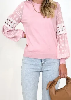 Women Gingham & Heels Knit Tops><noscript><img width=