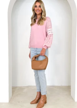 Women Gingham & Heels Knit Tops><noscript><img width=