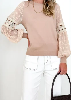 Women Gingham & Heels Knit Tops><noscript><img width=