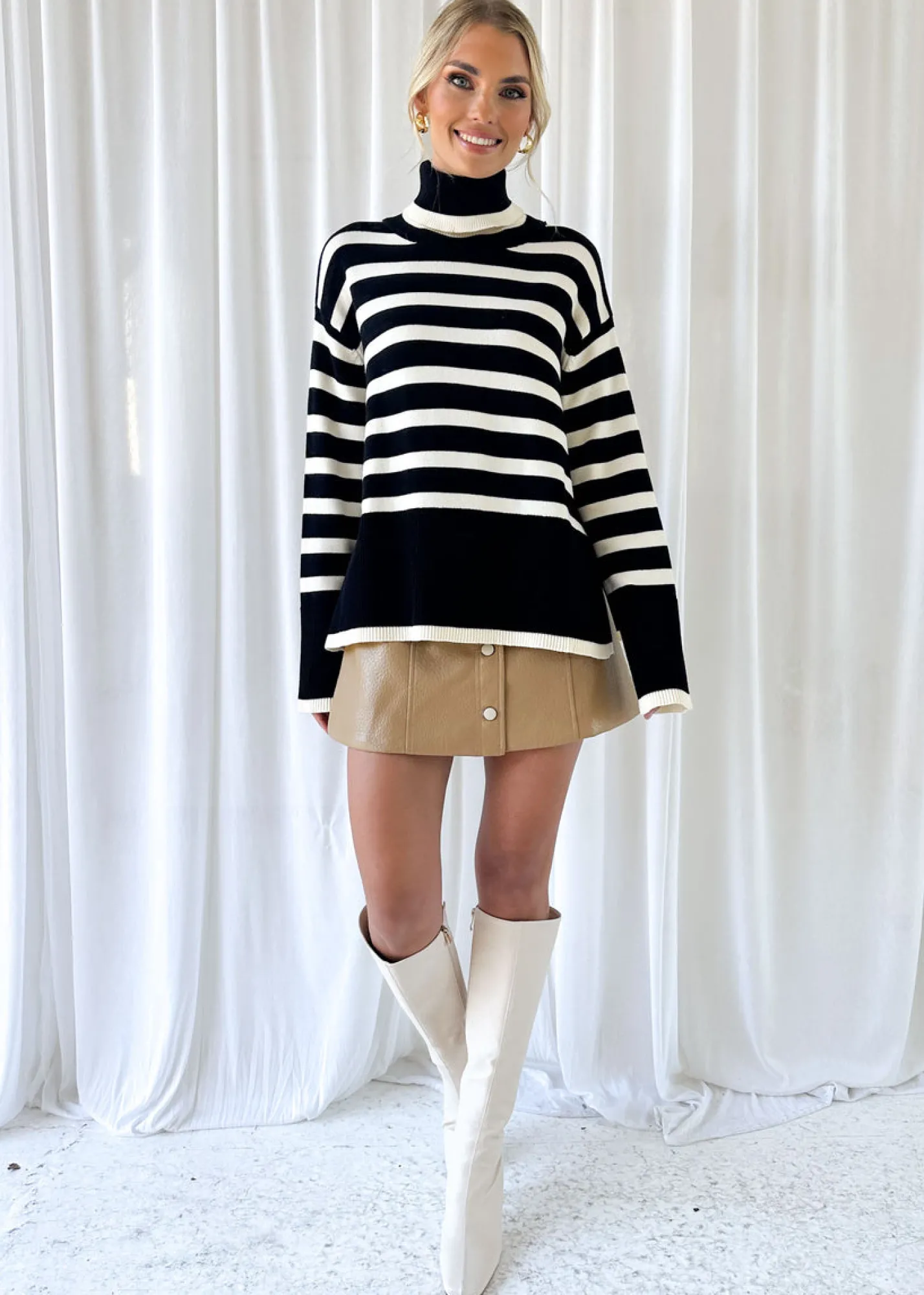 Women Gingham & Heels Sweaters>Zollana Sweater