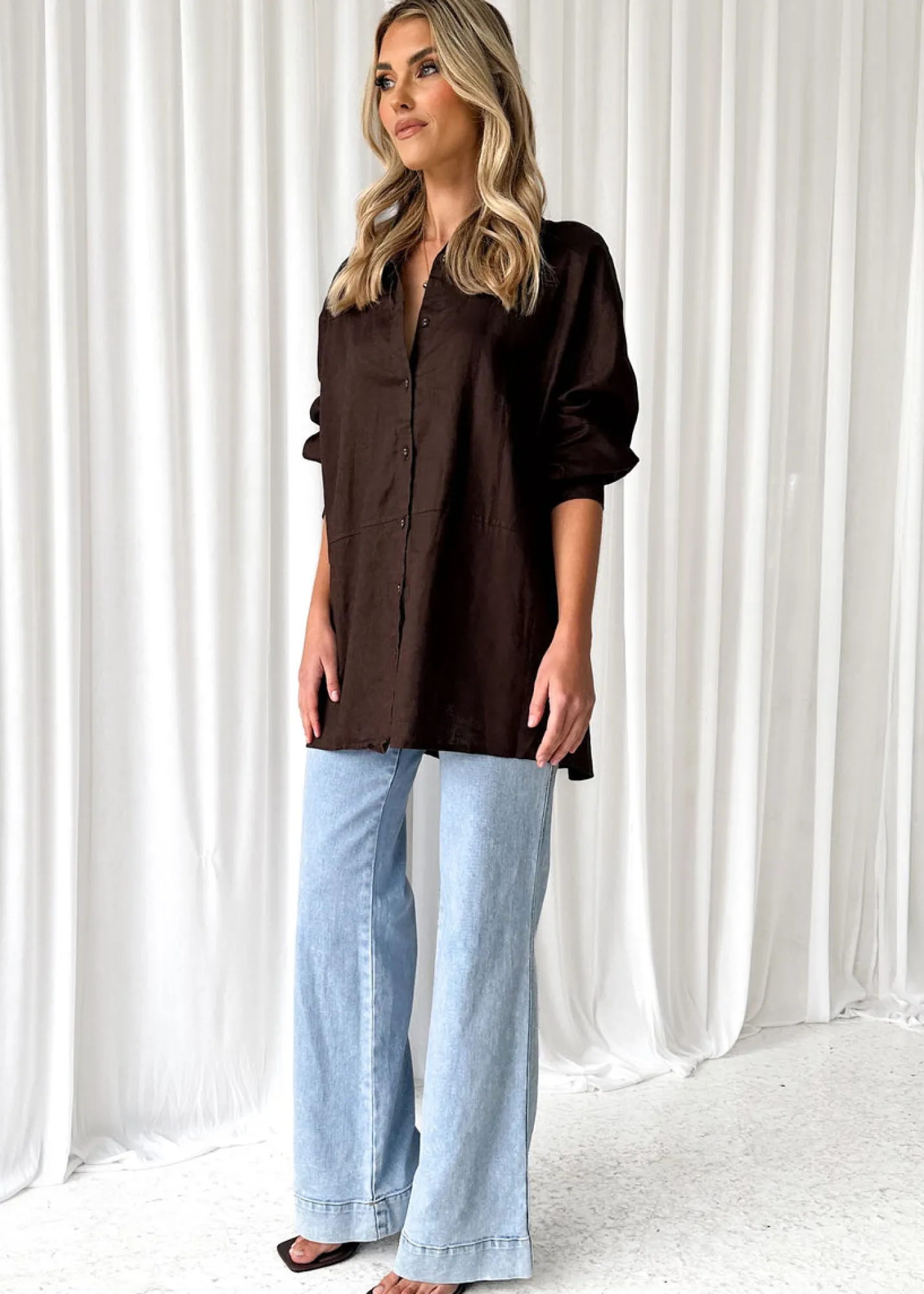 Women Gingham & Heels Shirts>Zullo Linen Shirt